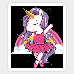 Unicorn Ballet Dance Girls Kids Gift For Ballerina Sticker